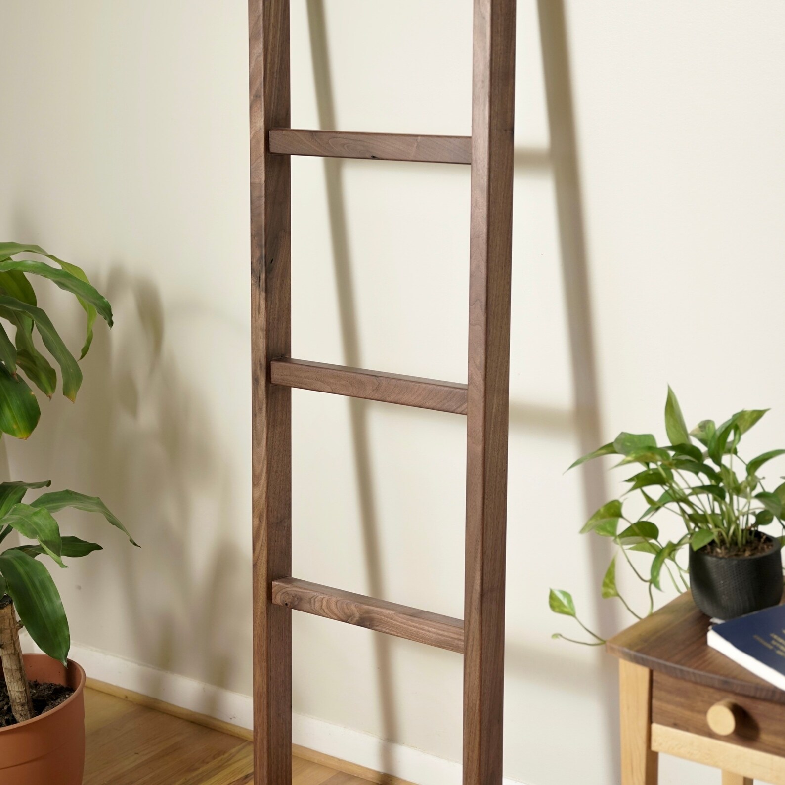 Blanket Ladder throw ladder walnut maple Etsy