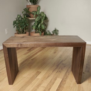 Walnut Waterfall Bench