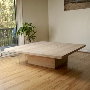 Square Pedestal Coffee Table image 2