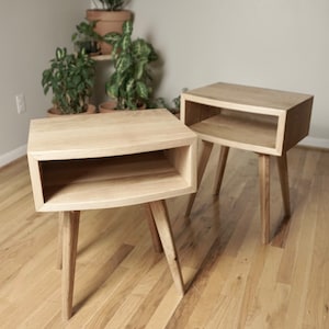 Scandinavian End Table, Cubby End Table image 1