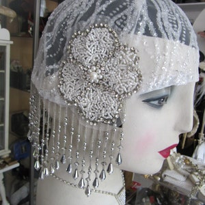 Vintage wedding in 20s/20s Gatsby style, perfect for Charleston outfit, flapper party, headpiece of the &quot;Roaring Twenties&quot;, RAR