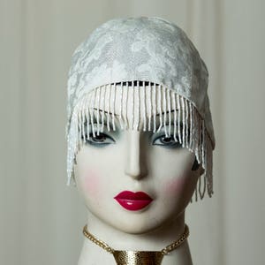 Vintage wedding in 20s/20s Gatsby style, perfect for Charleston outfit, flapper party, headpiece of the "Roaring Twenties", RAR