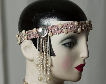 1920s *Statement* Headband/Stirnband, Glamour Pur! Flapper-Party, Gatsby Outfit, Kopfschmuck im Glanz der 20er Jahre, Charleston Blickfang.