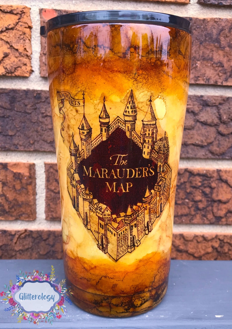 Harry Potter The Marauders Map 20oz tumbler | Etsy