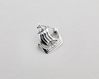 Galley A Brooch - A Sterling Silver Brooch by Aosdàna, Isle of Iona.