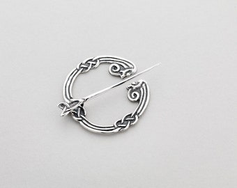 Trinity Knot Pin - A Sterling Silver Brooch by Aosdàna, Isle of Iona.