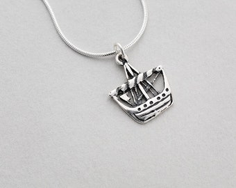 Galley Charm - A Sterling Silver Charm by Aosdàna, Isle of Iona.