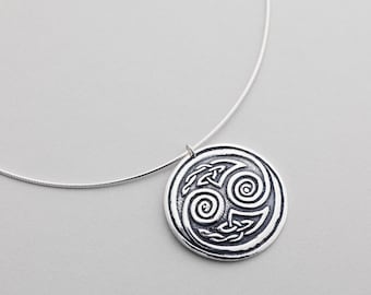 Spiral Necklace - A Sterling Silver Necklace by Aosdàna, Isle of Iona.