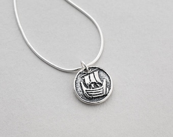 Round Gally Charm - A Sterling Silver Charm by Aosdàna, Isle of Iona.