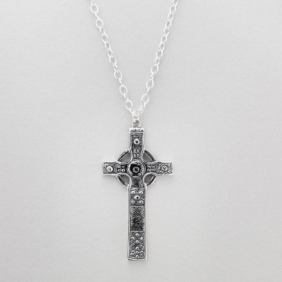 St. John's Cross Large A Sterling Silver Cross Necklace | Etsy