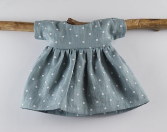 Robe de poupée Waldorf, robe de poupée, robe en lin de poupée, tissu naturel, 30 - 38 cm ou 30 - 38 cm