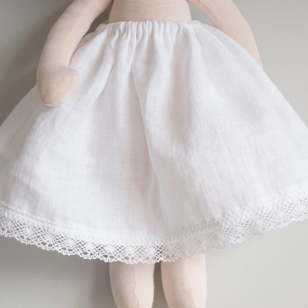 Doll underskirt, Waldorf doll skirt, Linen doll skirt, Doll skirt, Simply Dita Dolls