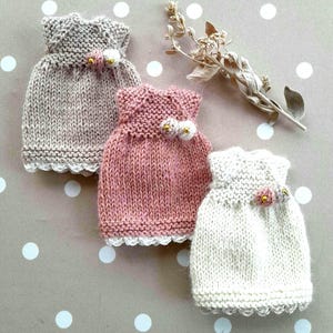 Handmade Knitted Wool Dress for Maileg Mouse - Big Sister/Mother Size