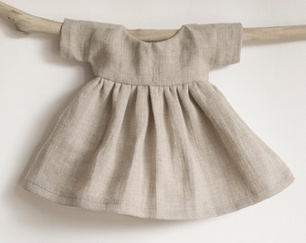 Robe de poupée Waldorf, robe de poupée, robe de poupée en lin, tissu naturel, poupées Simply Dita