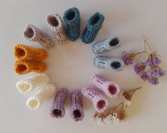 Maileg mouse clothes. Maileg mouse booties. Knitted booties. Little toy booties. 6 inch mouse booties.