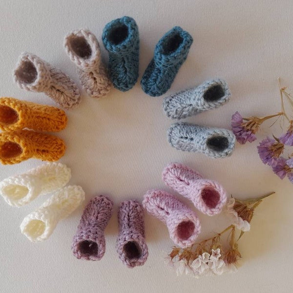 Maileg mouse clothes. Maileg mouse booties. Knitted booties. Little toy booties. 6 inch mouse booties.