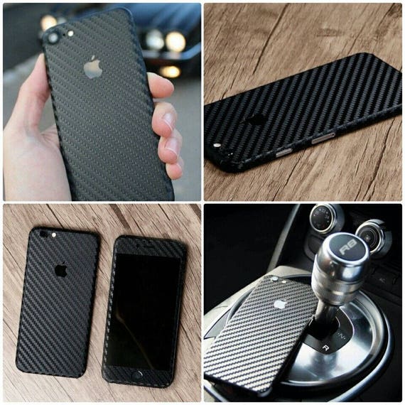 Textured Carbon Fibre Skin Cover Sticker Decal Vinyl Wrap For ALL Apple iPhone
