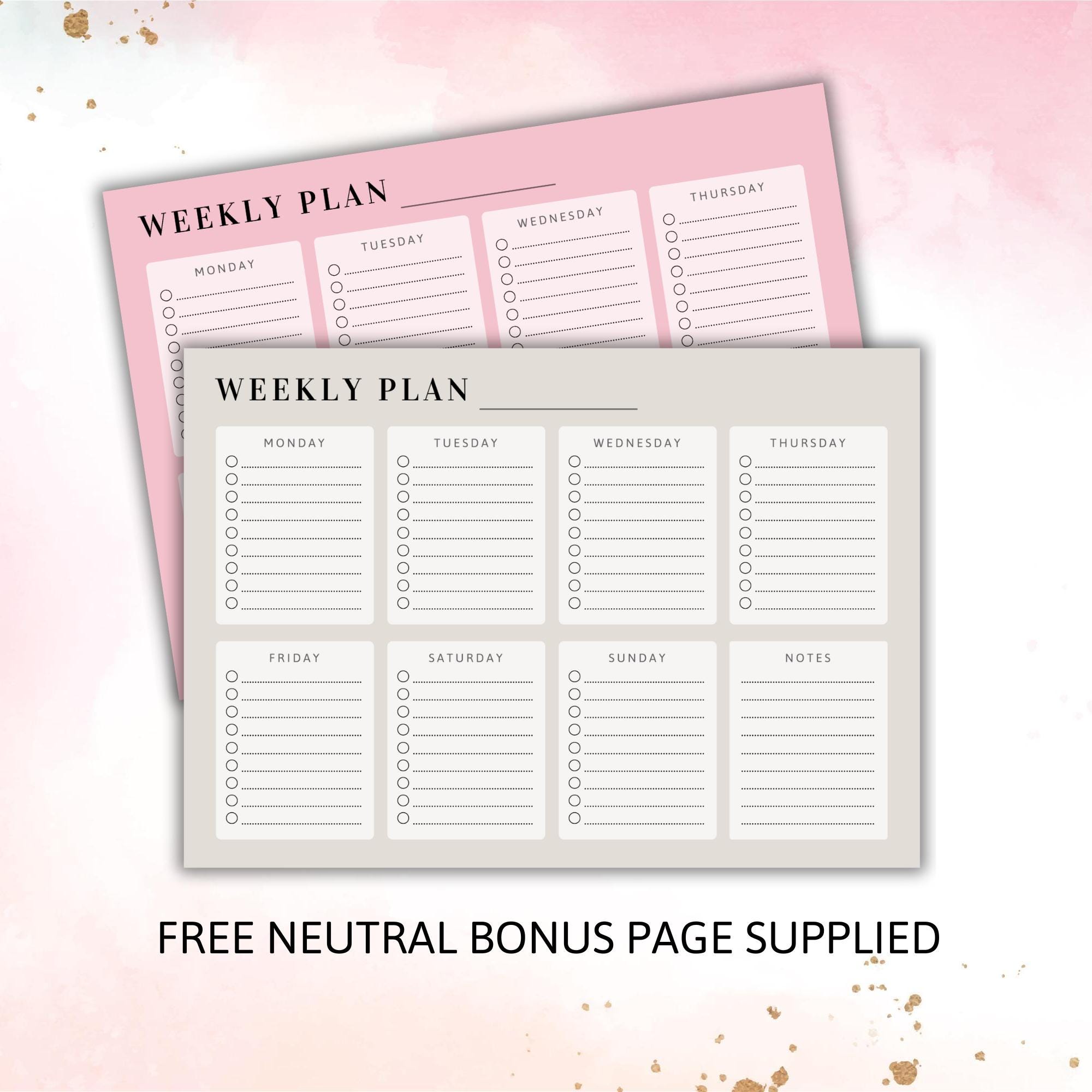 Weekly Level Loading Weekly Mental Load Planner for Overwhelmed Moms | Gentle Task ...