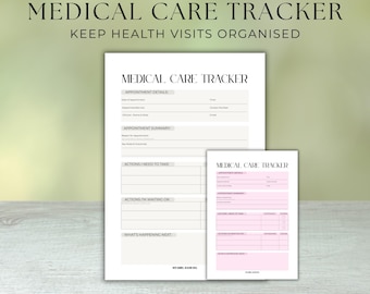 Medical Appointment Tracker Printable A4 & A5 | Doctor Visit Notes | Family Health Planner | Busy Mom Medical Log | SEN Care Organizer