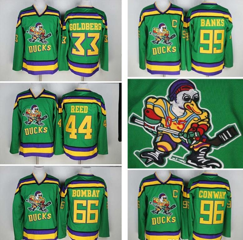 90s Reworked Mighty Ducks Movie Custom Hockey Jersey Green Etsy