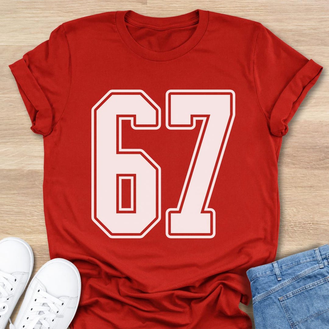 67 Sports Jersey Style Numbers Six Seven 6 7 Fan - Etsy