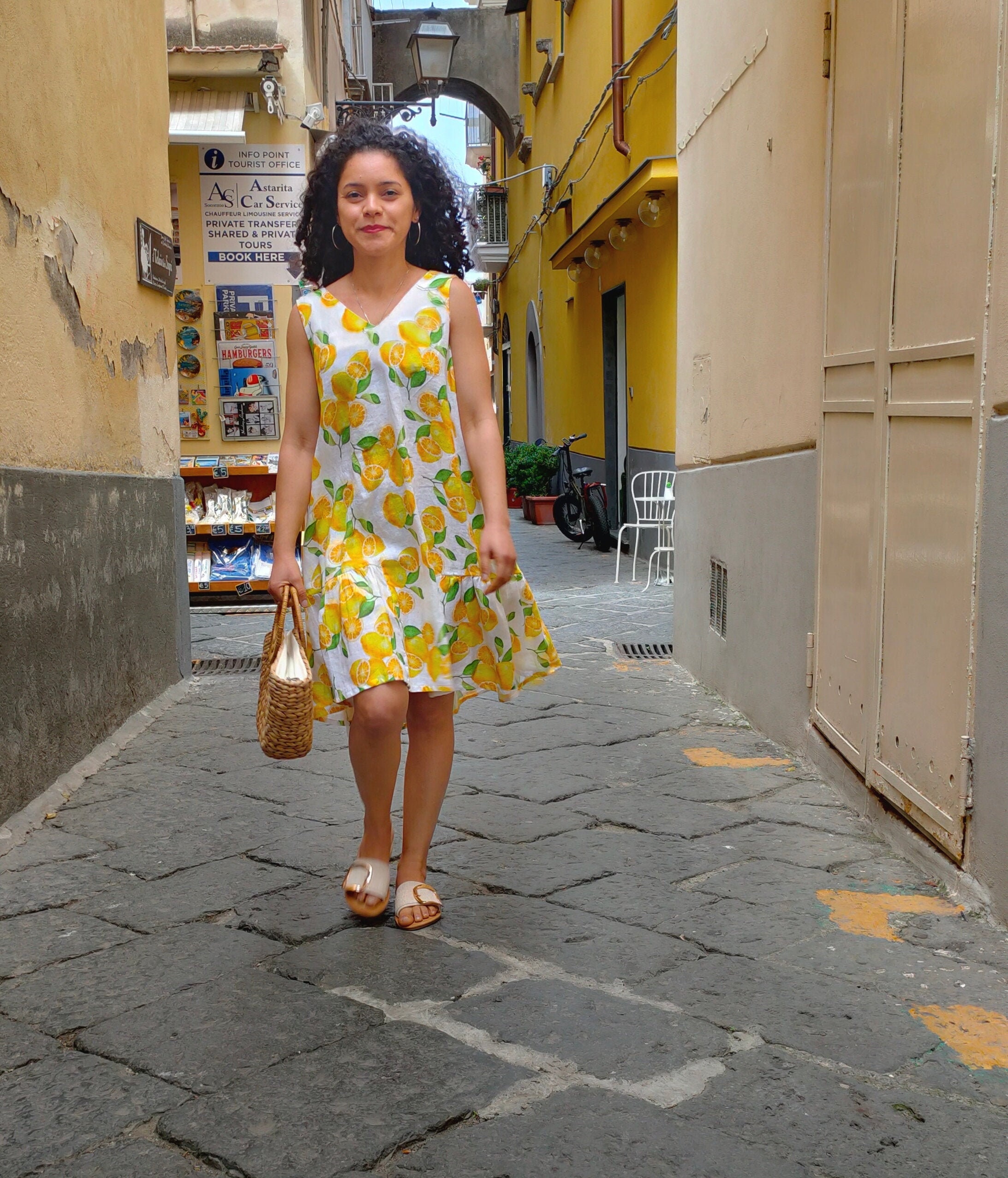 Dress in Pure Italian Linen Made 
