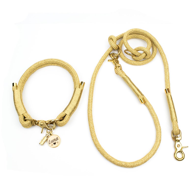 Set Luxury Edition dog leash incl. choker in Etsy