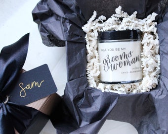 Groomswoman Best Woman Proposal PERSONALIZED MINI GIFT Box with gift wrap included | Grooms Woman, Wedding Party Proposal