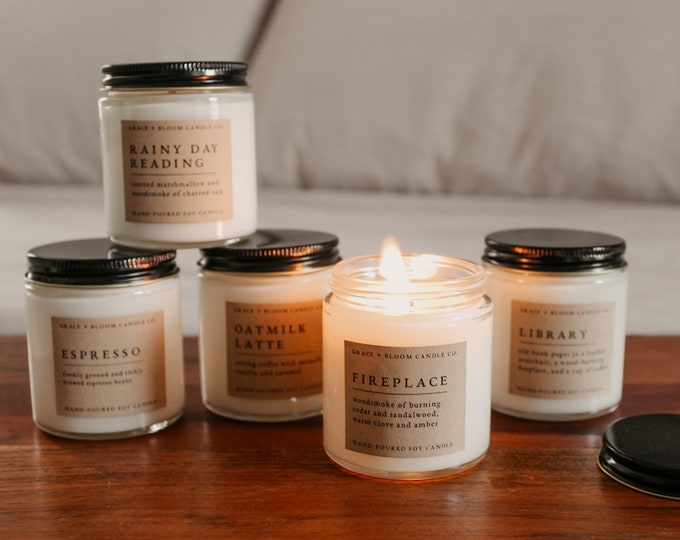 Mini Reading + Book Lover Candle, Choose a Scent, Dark Academia