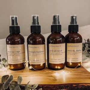 Room + Linen Spray, 4 oz  Pillow Mist, Aromatherapy Air Freshener, Bathroom Spray, Cozy Home Fragrance