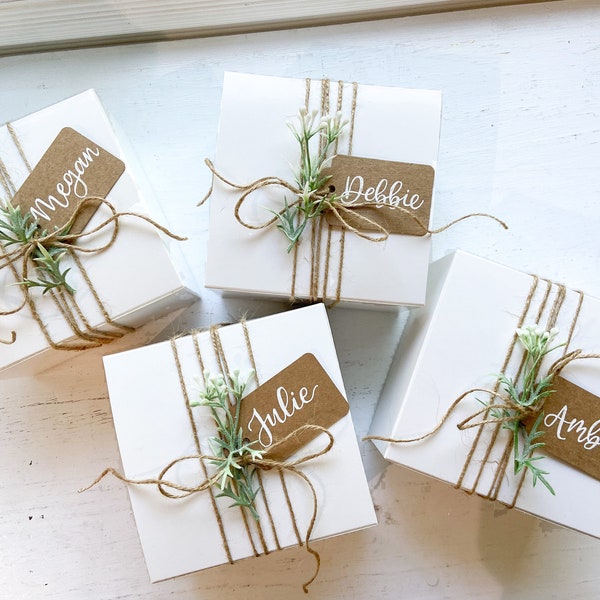 GIFT WRAPPING Service for Grace + Bloom Orders ONLY | Calligraphy Add-On Gift wrap for Bridesmaids, Birthday, Wedding (Not Sold Separately)