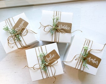 GIFT WRAPPING Service for Grace + Bloom Orders ONLY | Calligraphy Add-On Gift wrap for Bridesmaids, Birthday, Wedding (Not Sold Separately)