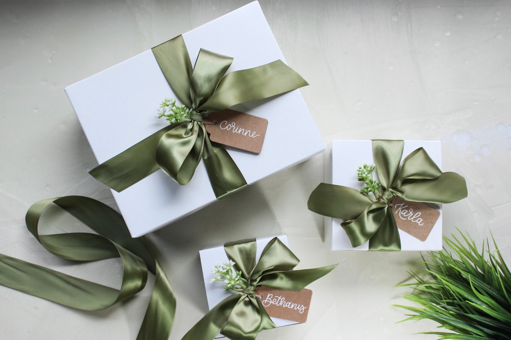 Holiday Sage Green Plaid Gift Wrap — Rebecca Green Design