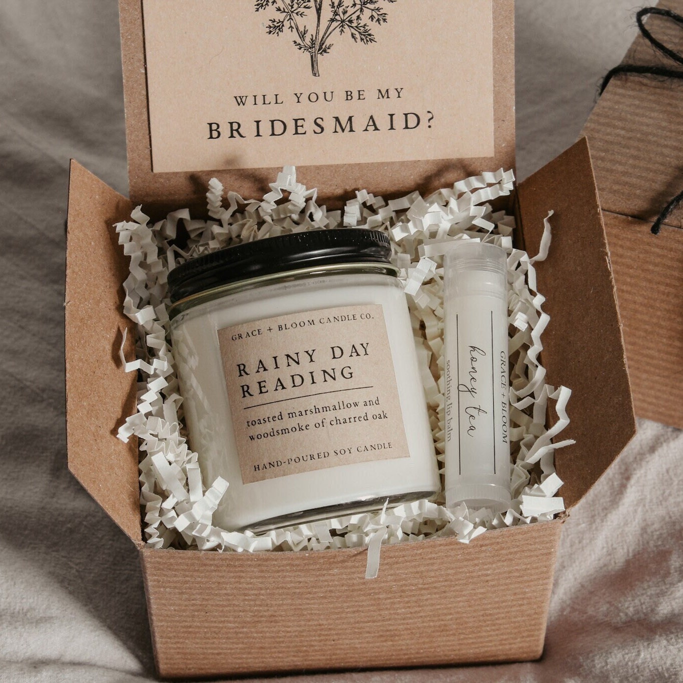 Literary Candle Lip Balm Box