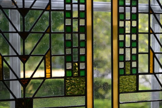 23-02 Frank Lloyd Wright Inspired Tree of Life Stained Glass