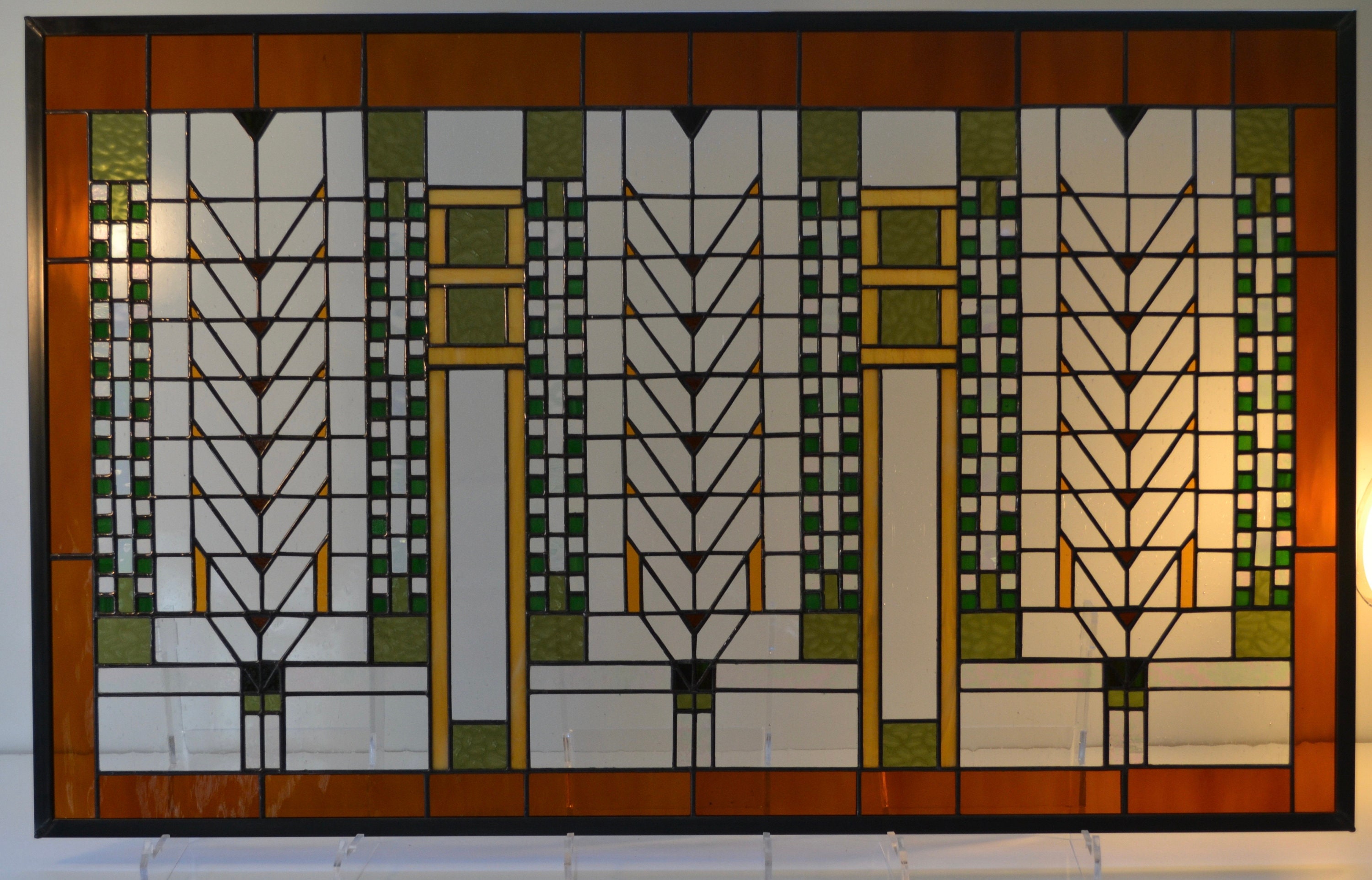 洋書 Architectural Stained Glass 23-02 Frank Lloyd Wright Inspired Tree of Life Stained Glass