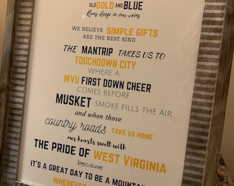 WVU Football Print