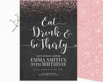 Dirty 30 Invitations Etsy