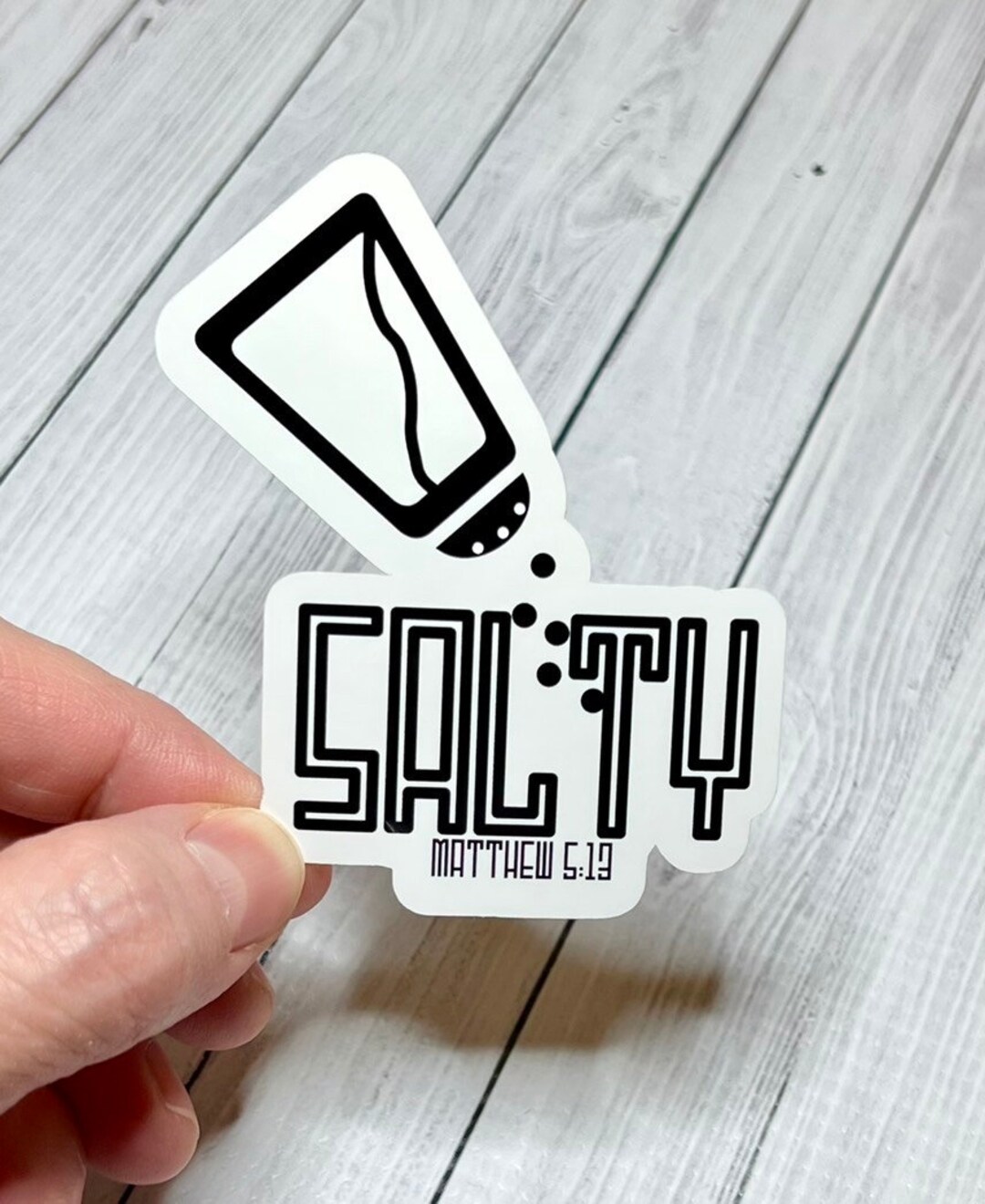Salty Sticker - Matthew 5:13 - Water Resistant Christian Bible Verse ...