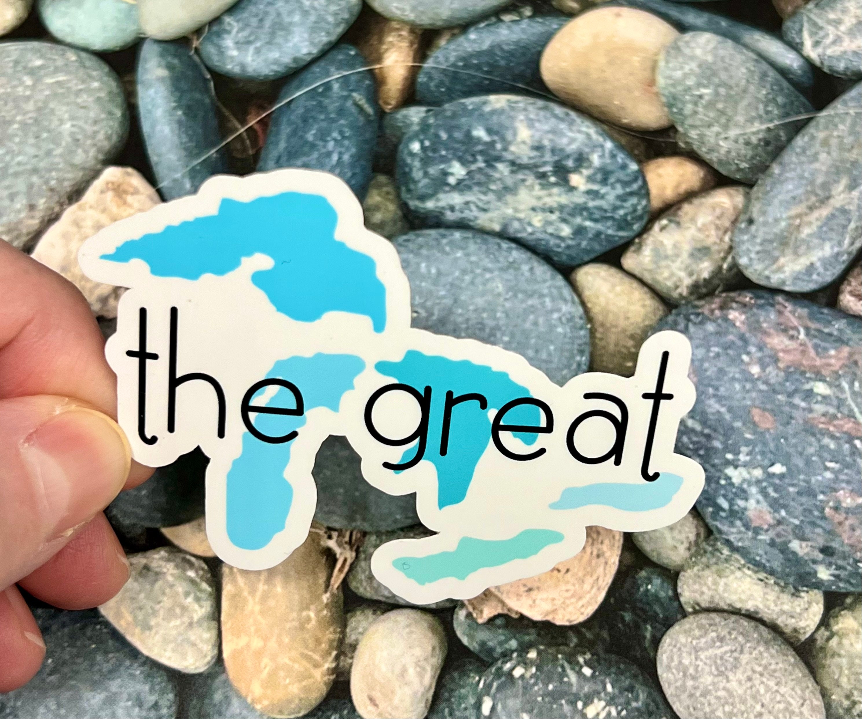 Lake Protection Sticker Michigan Lakes Sticker | Abstract Souvenir, Water Resistant - Etsy