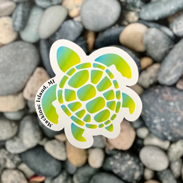 The Great Turtle - Mackinac Island Sticker - Cute turtle sticker