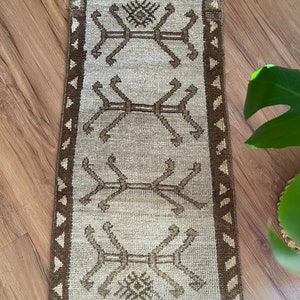 Small Oushak Rug, 1&#39;7x3&#39;4, Small Doormat Rug,Kitchen Rug, Bathroom Rug, Pastel Rug, Turkish Doormat Rug, Oriental Rug, Bohemian Rug