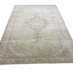 6.7x9.9 ft Vintage Turkish Oushak Rug, Turkish Anatolian Rug, Turkish Anatolian Rug, Handmade Rug, Bohemian Rug, Wool Turkish Rug *750