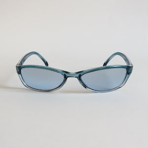 St. Flash Vintage Sunglasses Gradient Frame Blue 90s NOS - Original Designer Sunglasses