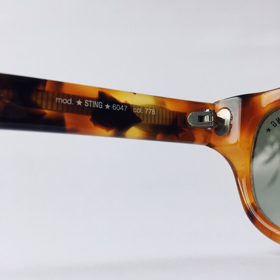 Sting Vintage Square Sunglasses Tortoise 80's - O… - image 6