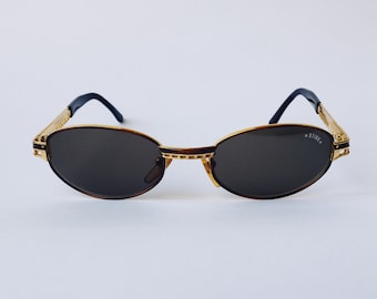 Sting Vintage Oval Sunglasses Gold Tortoise Frame 90's - Original Designer Sunglasses