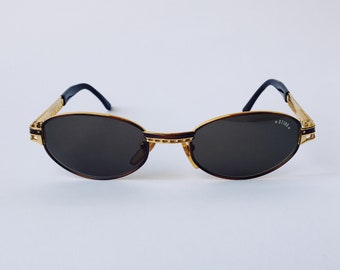 Sting Vintage Oval Sunglasses Gold Tortoise Frame 90's - Gafas de sol de diseño original
