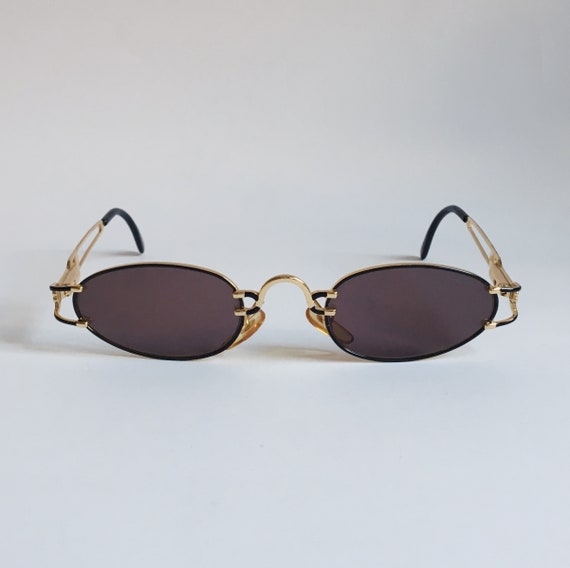 Vogart di Police Vintage Oval Tiny Sunglasses Metal Frame Gold | Etsy Italia