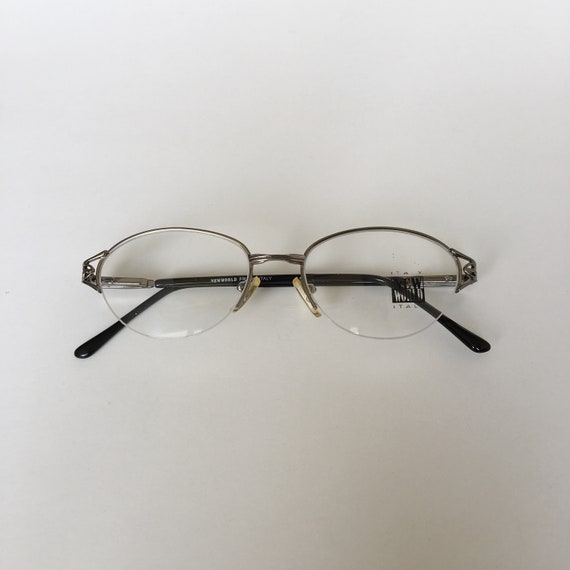 New World Vintage Oval Eyeglasses Silver Frame Op… - image 3