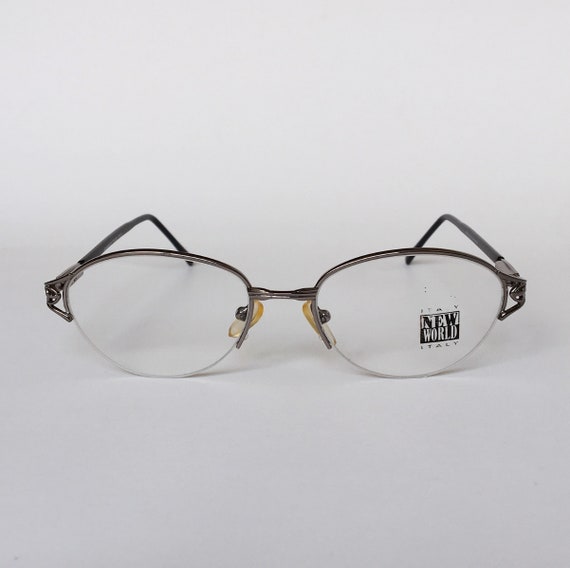 New World Vintage Oval Eyeglasses Silver Frame Op… - image 1